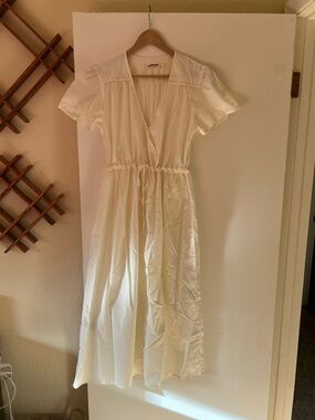 Christy Dawn | Elegant White Dawn Dress | Small | 100% Cotton